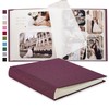 Pssoss Large DIY Scrapbook Photo Album 100 pages with Writing