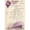 CARPATHIA DINNER MENU SECOND CLASS SEPTEMBER 6 1911 NICE REPLICA