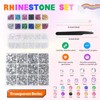 Morcheiong 17000Pcs Resin Rhinestones Transparent Flatback Crystals Diamond Includes Tweezers