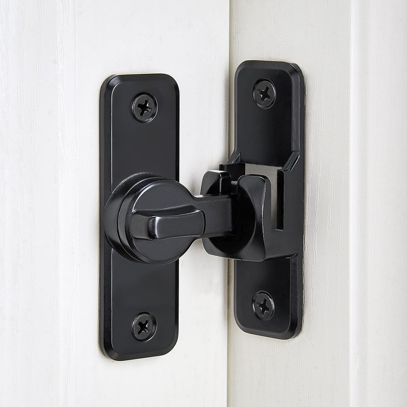 INIRET 4 Packs Black Enhanced Security Flip Latch Lock -
