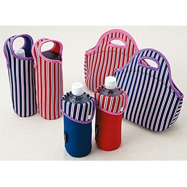 トーン tone ボトルカバー インデコ ストライプ レッド TC-09