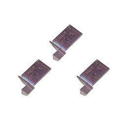 THINBIT 3 Pack MGTI024D2R 0.024" Width, 0.048" Depth, Uncoated Carbide, Sharp Corner, Grooving Insert for Steel, Cast Iron and Stainless Steel with Interrupted Cuts