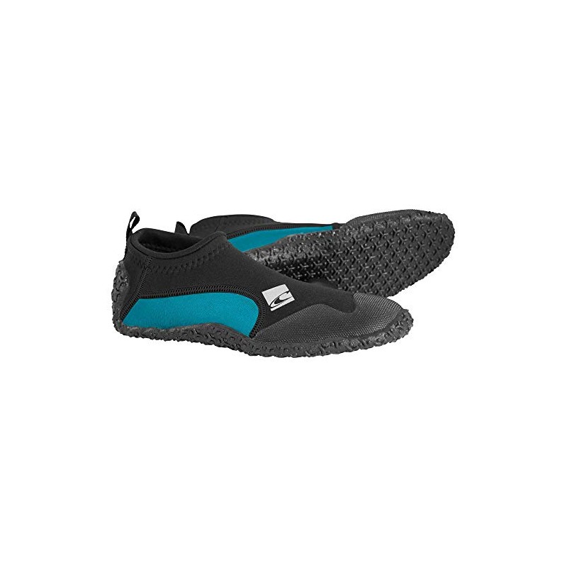 O'NEILL Wetsuits Men's Reactor 2MM Reef Booties, Black/Turquoise, 9