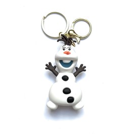 Molly's Charms 3D Keyring and strap - cartoon snowman olaf - FBM