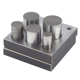 BENECREAT 5 Piece Disc Cutter with 5 Round Punch Sizes 1/2" 5/8" 3/4" 7/8" 1" Round Circular Disc Cutter Jewelry Making Metal Forming Charm Punch Cutting Tool