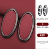 SANRILY Metal & Leather 5/7 Button Key Fob Cover Case