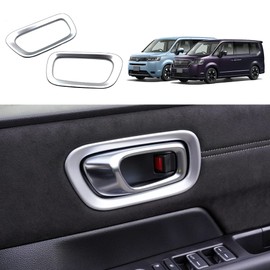 YOFAMO "Compatible with New Honda Step Wagon Spada RP6/RP7/RP8 2022~" Front Door Handle Panel Garnish Door Knob Cover Frame Aftermarket (Silver)