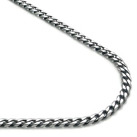 Titanium 4MM Curb Chain Link Necklace 20"