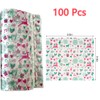 100 Pcs Christmas Wax Paper Sheets for Food,Decorative Parchment Paper