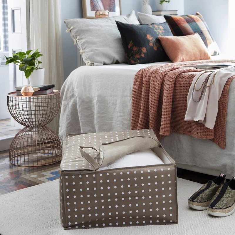 Compactor Clothes and Duvet Storage Bag with Zip, Foldable Organiser
