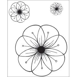 Heartfelt Creations Cling Rubber Stamp Set 5"X6.5"-Cameo Daisy Flowers 1