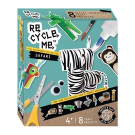 Re-Cycle-Me 3503323, Safari Recycling Craft Set, DIY Kit for Children from 4 Years, Creative Set for Crafts with Household Materials