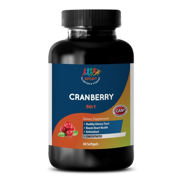 Cranberry Softgels - CONCENTRATED 50:1 CRANBERRY - 12,600mg Berry Extract - 1B