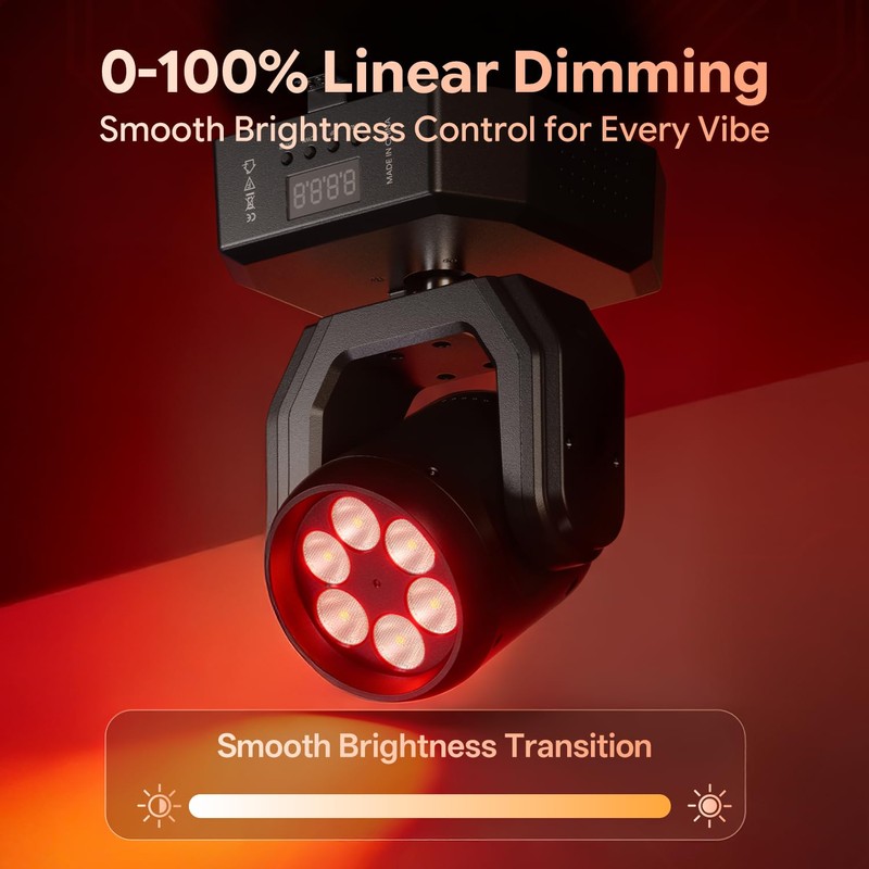 ZEMOJ 60W Mini dj Moving Head Lights, RGBW Stage Wash