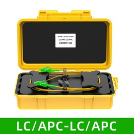 Aswalling Cable Box Fiber Optic OTDR Launch Transmitting Ring Dead Spot Eliminator 2000M LC/-LC/