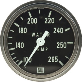 Stewart Warner 82409-60 Deluxe 2-5/8" Water Temperature Mechanical Gauge