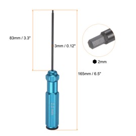 HARFINGTON RC Hex Screwdriver 2mm Hexagon Screwdrivers Wrench RC Hex Driver Repair Tool for RC Models Car Helicopter Boat, Blue