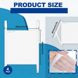 Realand 4 Pack Shoe Dryer Bag, 15.8" x 15.8" Large Sneaker Wash & Dry Net Bag with Zipper and Hook & Loop Strap, Shoe Washing Machine Laundry Mesh Bag for Most Dryers Door