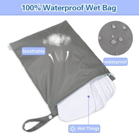 babygoal Waterproof Wet Dry Bag for Swimsuit, Reusable Bag for Travel, Food Storage, Stroller, Daycare, Baby Diapers, Yoga, Beach, Pool, Wet Clothes