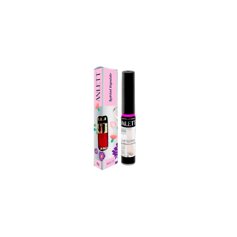 Kit labial lipgloss Anlett con 6 piezas #1 multicolor cont.