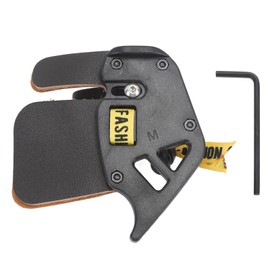 Double PU Leather Archery Finger Tab Archery Finger Guard Fingers Protector for Recurve Bow Shooting Practice Sports Outdoors Black