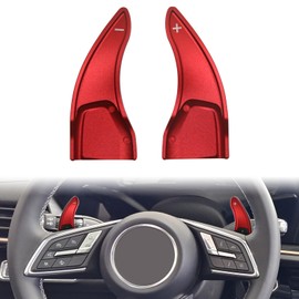 for GMC Acadia/Terrain/Yukon Buick Envision/Enclave Chevy Traverse/Equinox/Suburban/Tahoe 2025 Aluminum Steering Wheel Shift Paddle Extension Accessories(red)