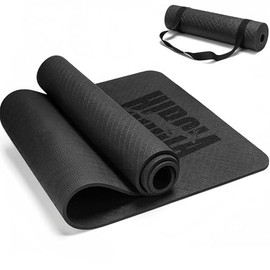 Hirola Tapete de Yoga de TPE Extra Grueso, Esterilla de Entrenamiento Antideslizante de Doble Cara para Pilates y Ejercicio en Casa, Alta Densidad par