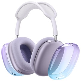 Aiaabq Case Cover for AirPods Max Headphones（2024/2020,Sparkling ColorfulClear Soft TPU Skin Anti-Scratch,Transparent Accessories Ultra Protective Cover for AirPods Max.