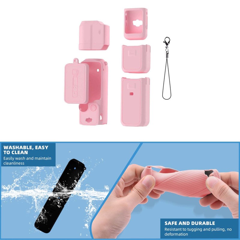 for Pocket 3 Silicone Cover, All-in-One Protective Case with Lens