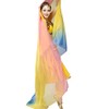 ZLTdream Women's Belly Dance Gradual Colorful Chiffon Scarf Veil 2.2