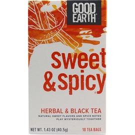 Good Earth Herbal & Black Tea Blend Original Sweet And Spicy -- 18 Tea Bags - 2 pc