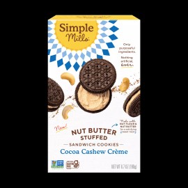 Undisclosed Simple Mills Nut Butter Stuffed Sandwich Cookies, Cocoa Cashew Creme, Gluten-Fre