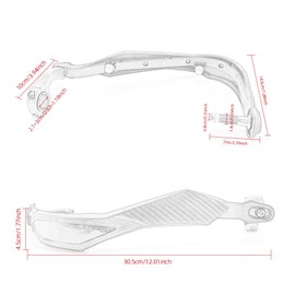 Aluminium Motorcycle Hand Guards Motorcycle Motocross Dirt Bike MX ATV Hand Guards Handlebar Protectors Suitable for Handlebars 22 mm (Style B)