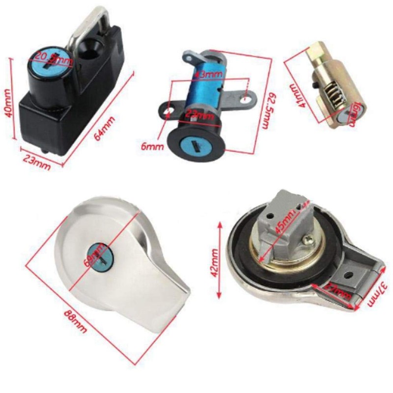 Ignition Lock, Metal Material Motorcycle Ignition Switch Fuel Tank Cap