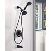 WOWOW Matte Black Shower Faucet Set with Tub Spout and