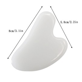 YAMHOHO Gua Sha Jade Stone Gua Sha Massage Tool, Guasha Tool for Face and Body Skin Massage. Tools for SPA Acupuncture, Pink Stone for Body Face Neck and Eye, Skin Care Gift for Woman (white)