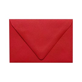 LUXPaper A1 Invitation Envelope in 80 lb Ruby Red for 3 1/2 x 4 7/8 Cards, Printable Envelopes for Invitations, with Moistenable Glue, 50 Pack, Envelope Size 3 5/8 x 5 1/8 (Red)