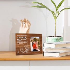 Best Friends Picture Frame for Women, Friendship Birthday Christmas Gifts for Sister BFF Soul Sister, We'll Be Friends Forever, Even Longer, 7.8 * 9.8 inch