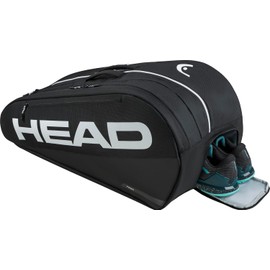 HEAD Tour - Bolsa para raqueta L (9R) - Capacidad para hasta 9 raquetas, tecnología CCT+ de control climático, 2 compartimentos principales, bolsillo para zapatos y sistema de transporte de mochila