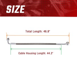 14" Ape Hanger Handlebar Dyna Extended Front Brake Line Stainless Steel Braided for 1996-2006 Dyna Super Glide/Wide Glide/Low Rider non-ABS