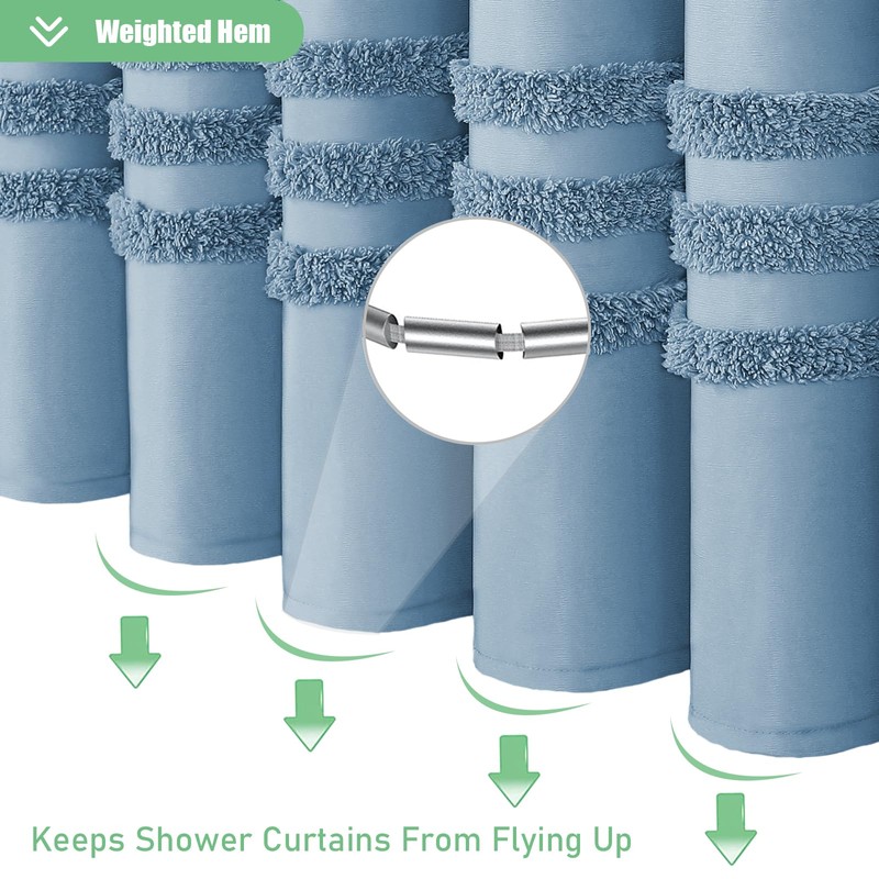 Dynamene Extra Long Shower Curtains 72 x 84 Inches Long