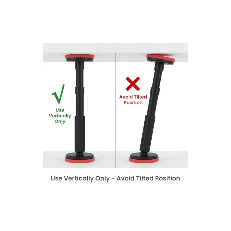 QWORK Adjustable Telescopic Support Pole 7–17.7 inch Range, 2 Pack