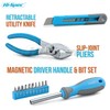 Hi-Spec 17pc Blue Beginner Tool Kit Set & Metal Box.
