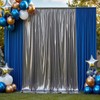 30x10 ft Wrinkle Free Black Silver Sequin Backdrop Curtain for