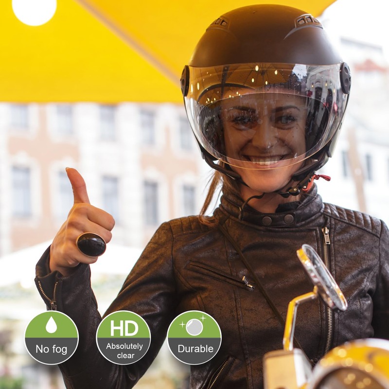 XII WY Universal Motorcycle 3/4 open face Helmet Shield Anti