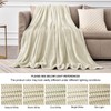 BEDELITE Fleece Throw Blanket for Couch – 3D Ribbed Jacquard