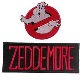 Ghostbuster Set of 2 Zeddemore Logo Film Patches Iron-On Patches Iron-On Patches