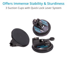 G-51 Camera Gripper Campod Suction Car Mount. 3 Suction Cups w Quick Lock Lever, Extendable Legs. Payload- Max-20kg /44lb (Static), Min- 10kg/22lb (Running). (G-51) (Note: Fluid Head is not Included)