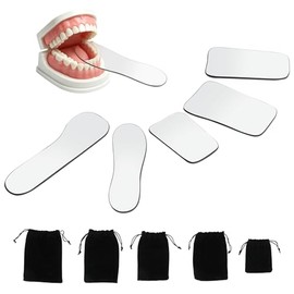 5PCS Espejo Intraoral Dental Profesional, Espejos Dentales Fotografía Ortodoncia, Espejo Bucal de Acero Inoxidable Alta Reflectividad, Espejo Oral para Clínica y Uso Doméstico