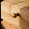 Gutapo 4 Pack Oval Solid Antique Brass Cabinet Knobs, 1-3/8